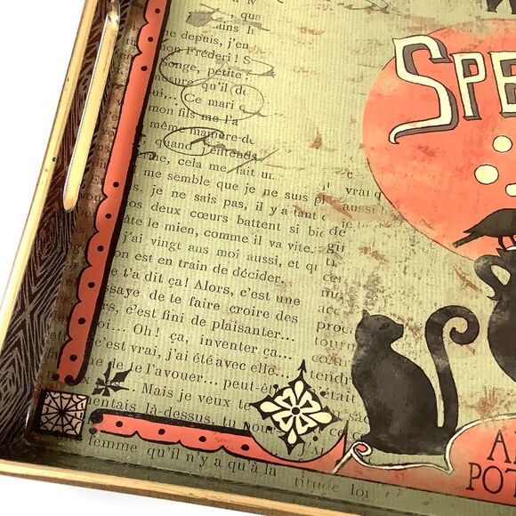 Lori Siebert Creative Co-op The Witches’ Spell Book Tray/Platter 18”W Halloween - Picture 5 of 11